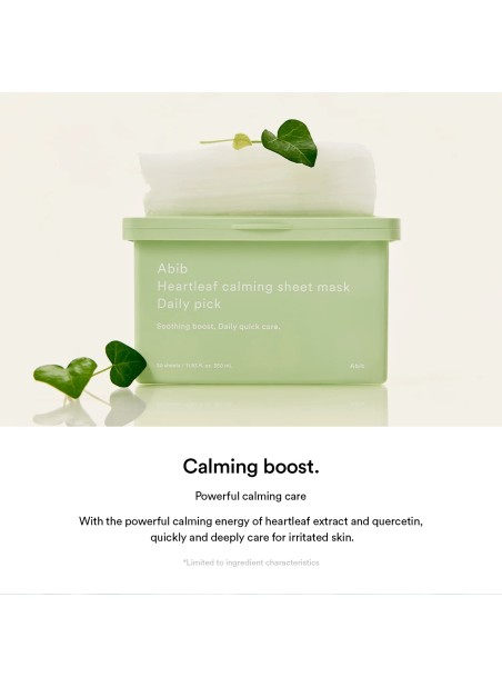 HEARTLEAF CALMING SHEET MASK DAILY PICK