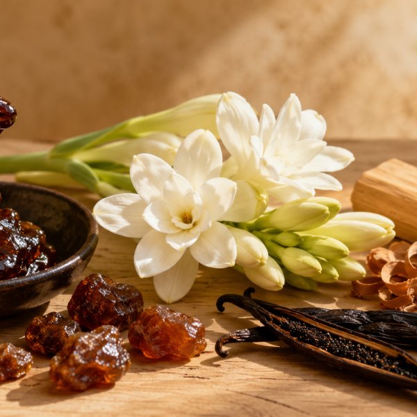 Note di fondo: Balsamo Del Tolù, Legno Di Sandalo, Vaniglia, Tuberosa Indiana