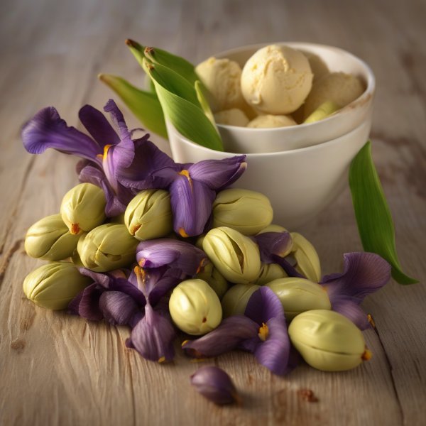 Note di cuore: Bacche Di Vaniglia, Gelato Al Pistacchio, Iris
