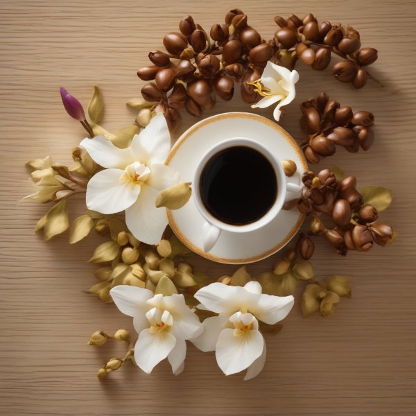Note di cuore: Fiore Di Caffè, Gelsomino Sambac, Orchidea Marrone