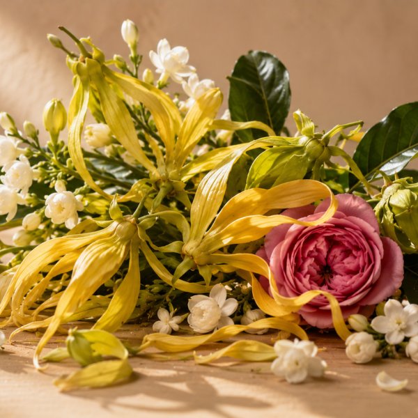 Note di cuore: Assoluta Di Gelsomino Sambac, Assoluta Di Rosa, Ylang Ylang (Nosy Be)