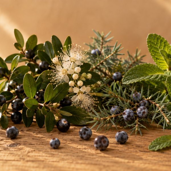 Note di cuore: Bacche Di Ginepro, Menta, Mirto
