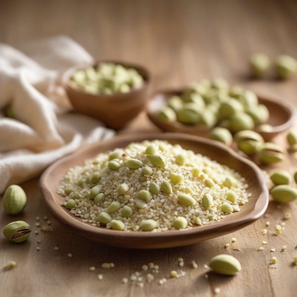 Note di testa: Pistacchio Frantumato, Polvere Di Riso, Zucchero
