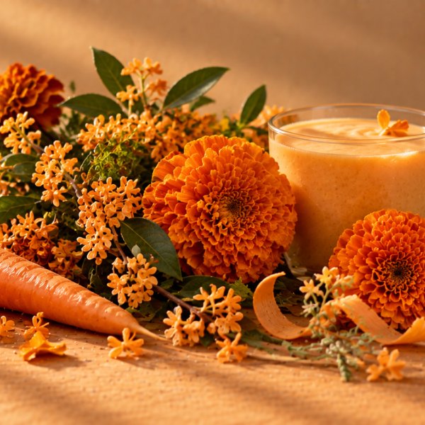 Heart notes: Carrot, Davana, Osmanthus, Tagetes