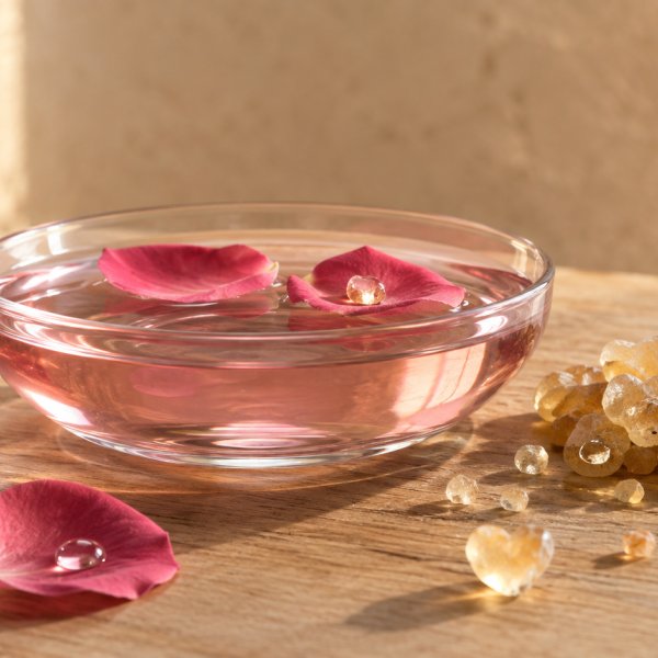 Heart notes: Rose Water, Olibano