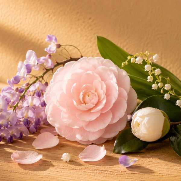 Note di testa: Mughetto, Glicine, Camelia