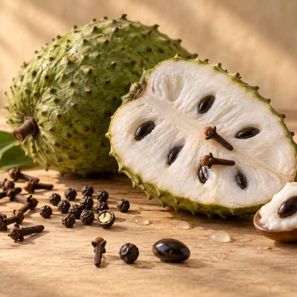 Note di cuore: Chiodi Di Garofano, Graviola, Pepe Nero Del Madagascar